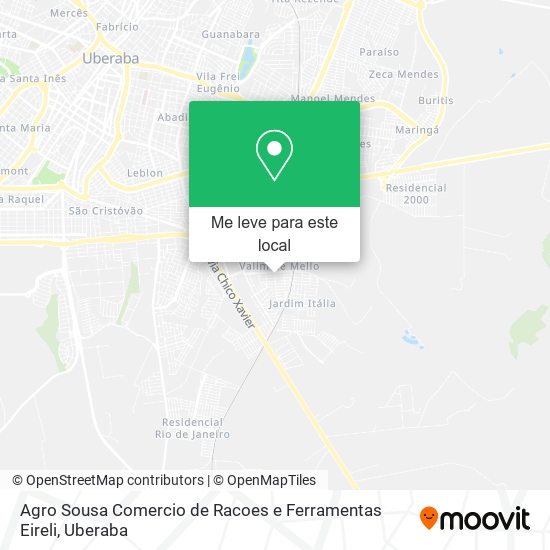 Agro Sousa Comercio de Racoes e Ferramentas Eireli mapa