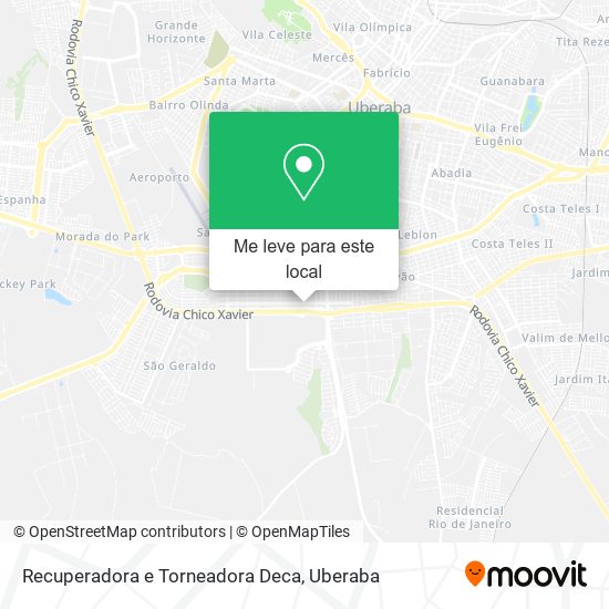 Recuperadora e Torneadora Deca mapa