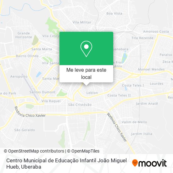 Centro Municipal de Educação Infantil João Miguel Hueb mapa