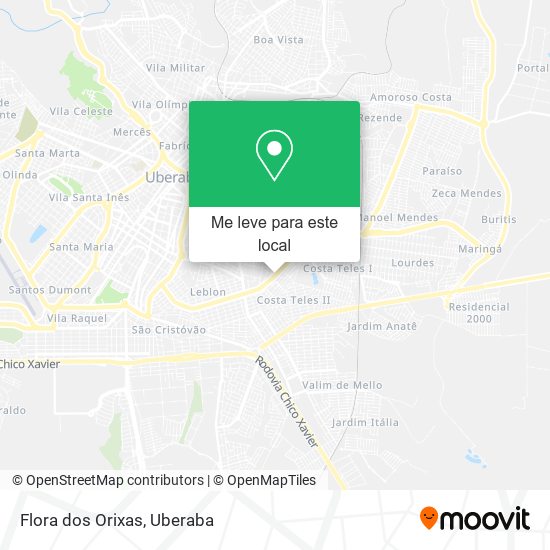 Flora dos Orixas mapa