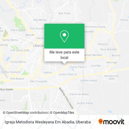 Igreja Metodista Wesleyana Em Abadia mapa