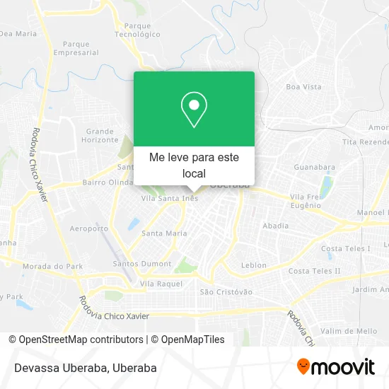Devassa Uberaba mapa