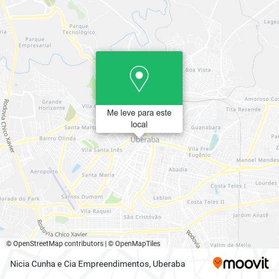 Nicia Cunha e Cia Empreendimentos mapa