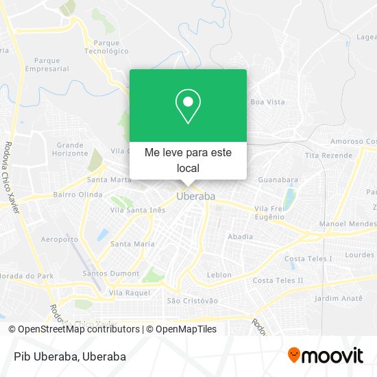 Pib Uberaba mapa