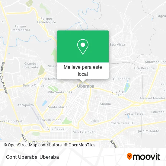 Cont Uberaba mapa