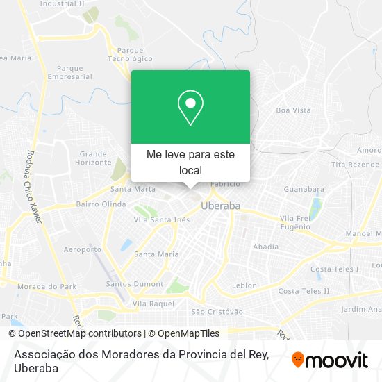 Associação dos Moradores da Provincia del Rey mapa