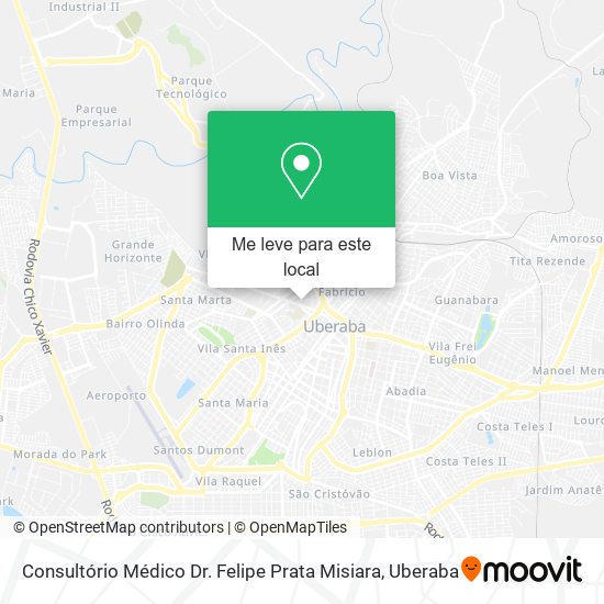 Consultório Médico Dr. Felipe Prata Misiara mapa