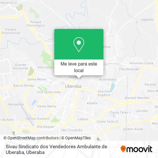 Sivau Sindicato dos Vendedores Ambulante de Uberaba mapa