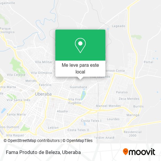 Fama Produto de Beleza mapa