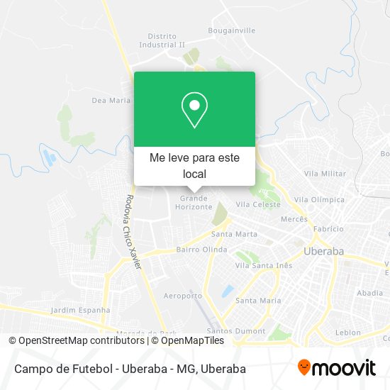Campo de Futebol - Uberaba - MG mapa