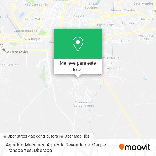 Agnaldo Mecanica Agricola Revenda de Maq. e Transportes mapa