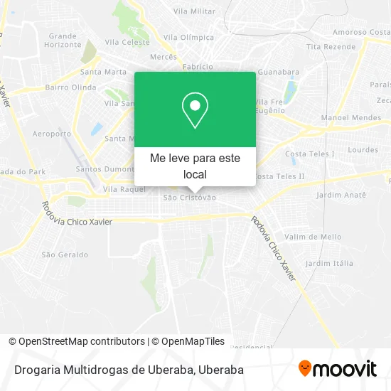 Drogaria Multidrogas de Uberaba mapa