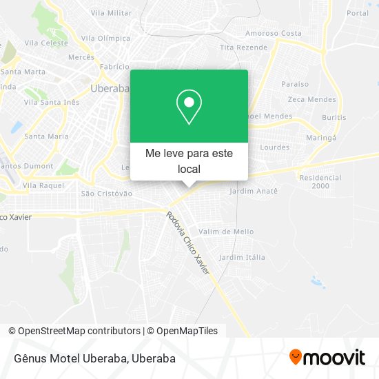 Gênus Motel Uberaba mapa