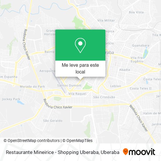 Restaurante Mineirice - Shopping Uberaba mapa