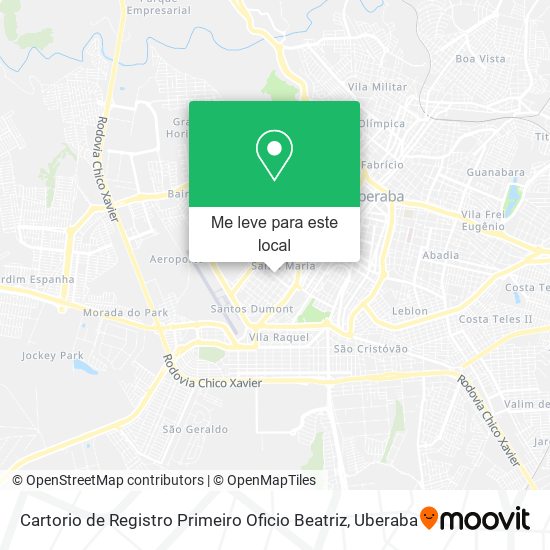 Cartorio de Registro Primeiro Oficio Beatriz mapa