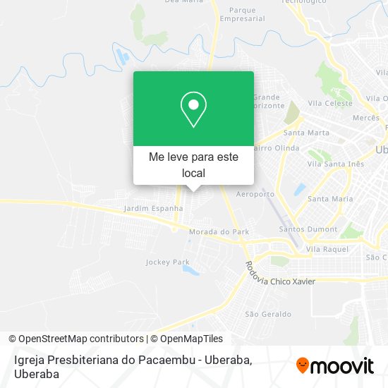 Igreja Presbiteriana do Pacaembu - Uberaba mapa