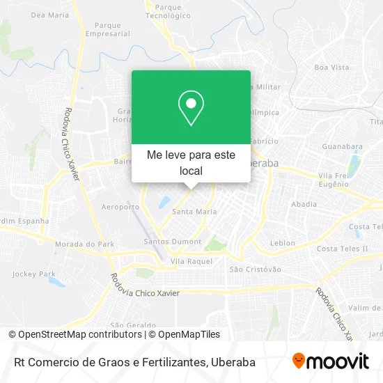 Rt Comercio de Graos e Fertilizantes mapa