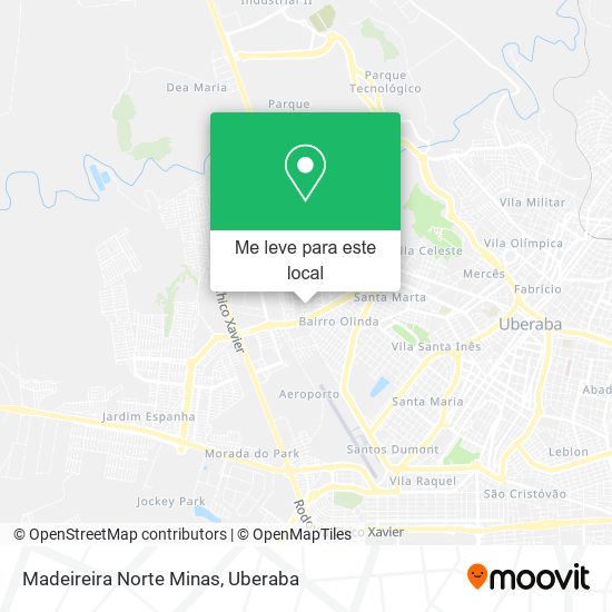 Madeireira Norte Minas mapa