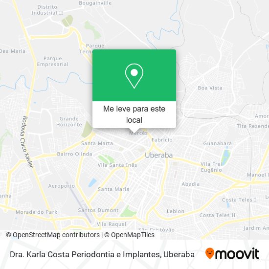 Dra. Karla Costa Periodontia e Implantes mapa