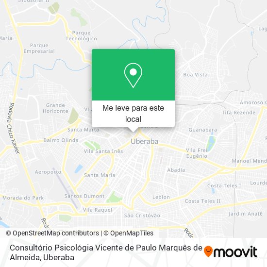 Consultório Psicológia Vicente de Paulo Marquês de Almeida mapa