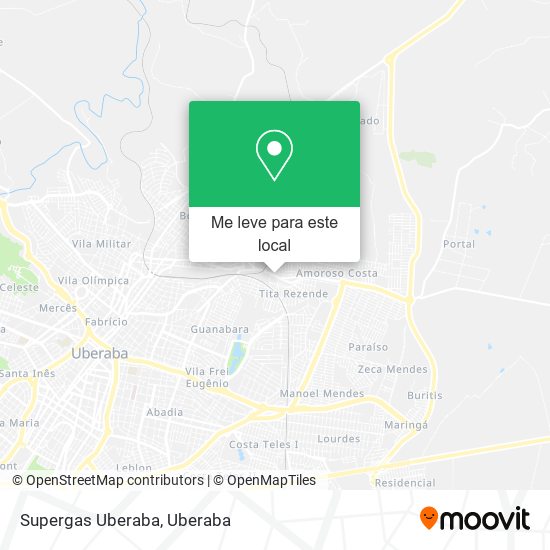 Supergas Uberaba mapa
