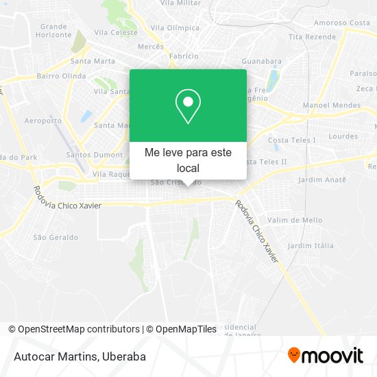 Autocar Martins mapa