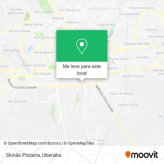 Skinão Pizzaria mapa