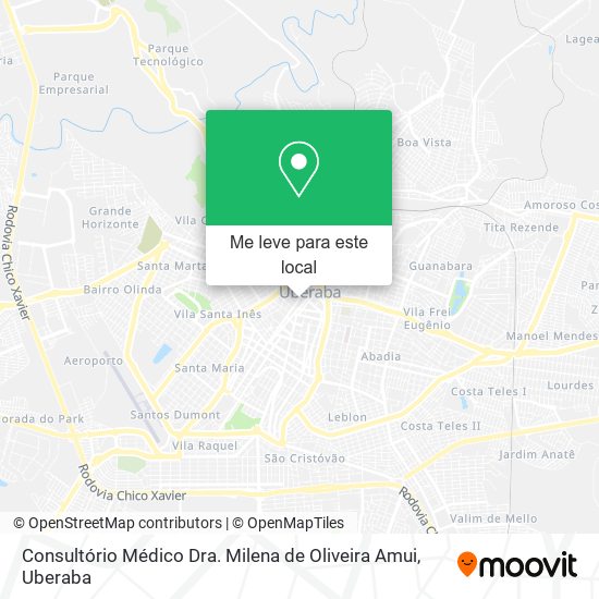 Consultório Médico Dra. Milena de Oliveira Amui mapa