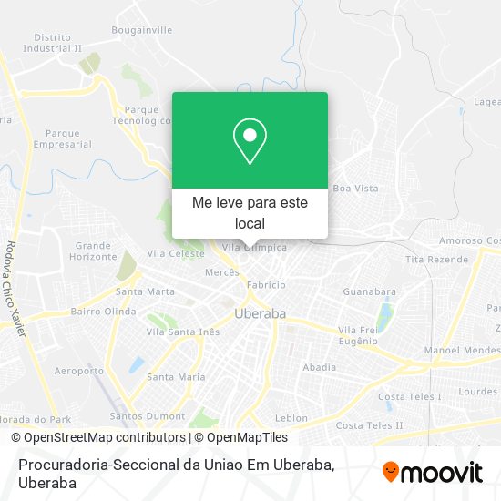 Procuradoria-Seccional da Uniao Em Uberaba mapa