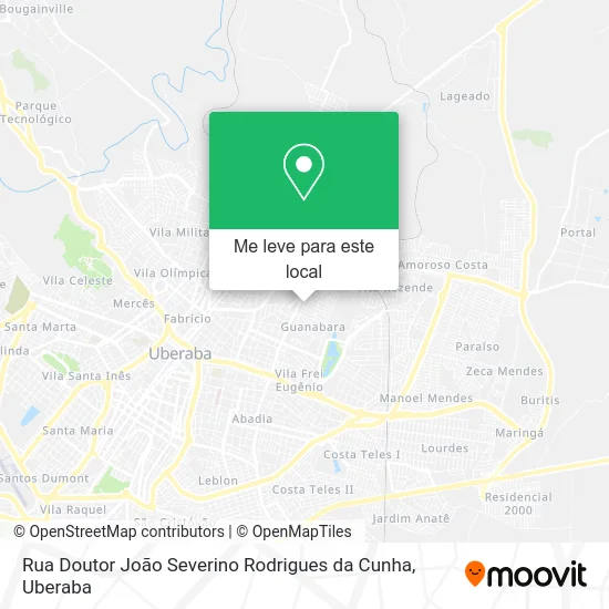 Rua Doutor João Severino Rodrigues da Cunha mapa