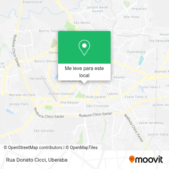 Rua Donato Cicci mapa