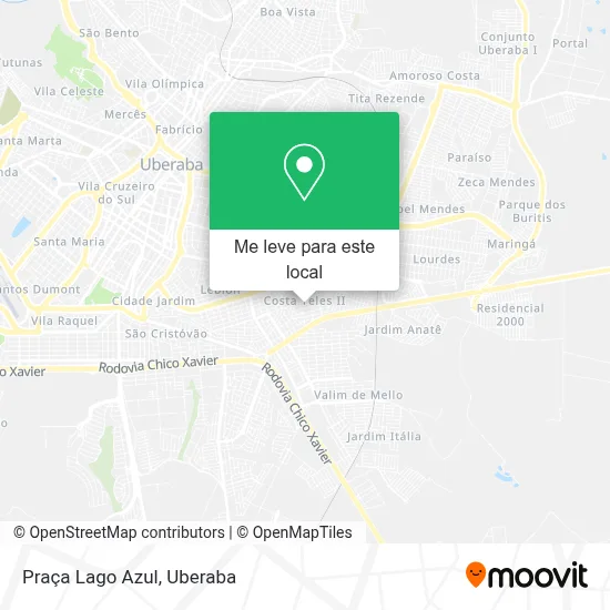 Praça Lago Azul mapa