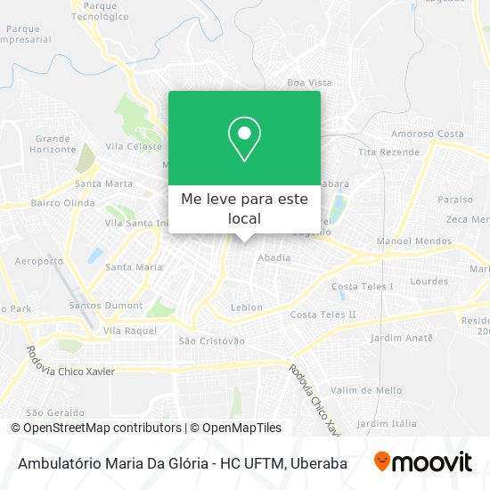 Ambulatório Maria Da Glória - HC UFTM mapa