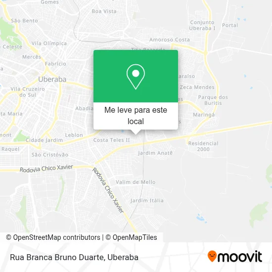 Rua Branca Bruno Duarte mapa