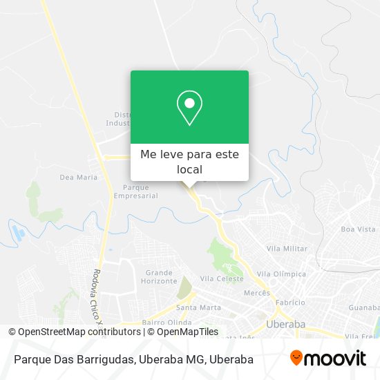 Parque Das Barrigudas, Uberaba MG mapa