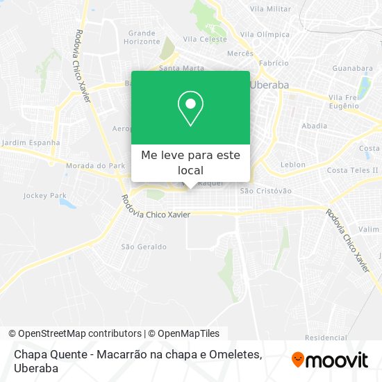 Chapa Quente - Macarrão na chapa e Omeletes mapa