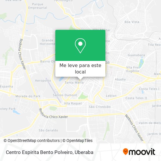 Centro Espirita Bento Polveiro mapa