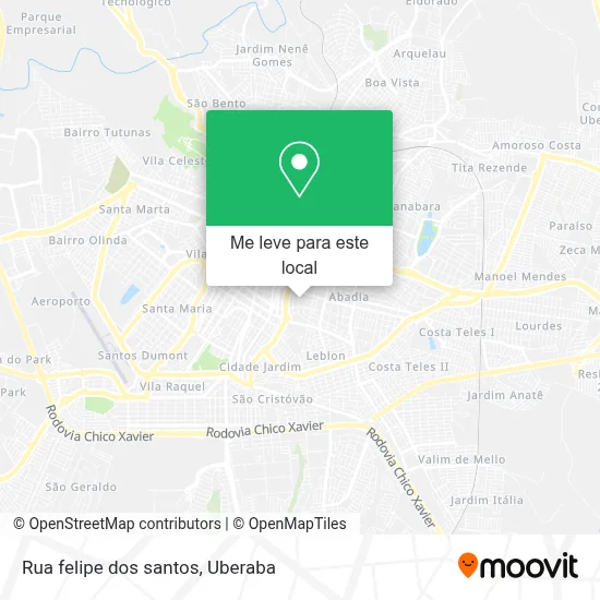 Rua felipe dos santos mapa
