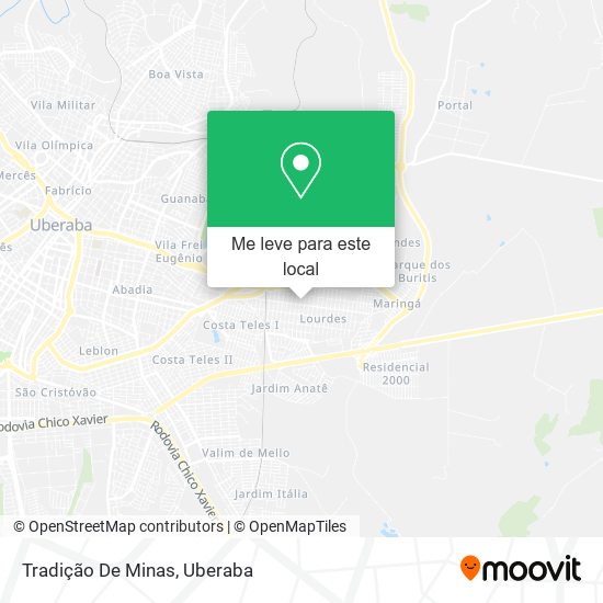 Tradição De Minas mapa