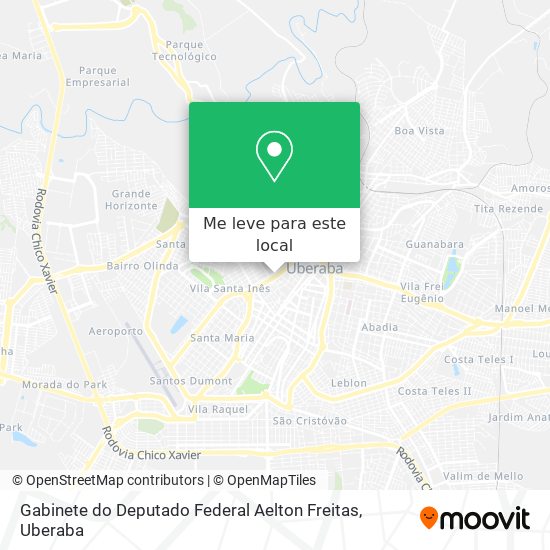 Gabinete do Deputado Federal Aelton Freitas mapa