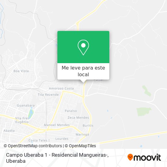 Campo Uberaba 1 - Residencial Mangueiras- mapa