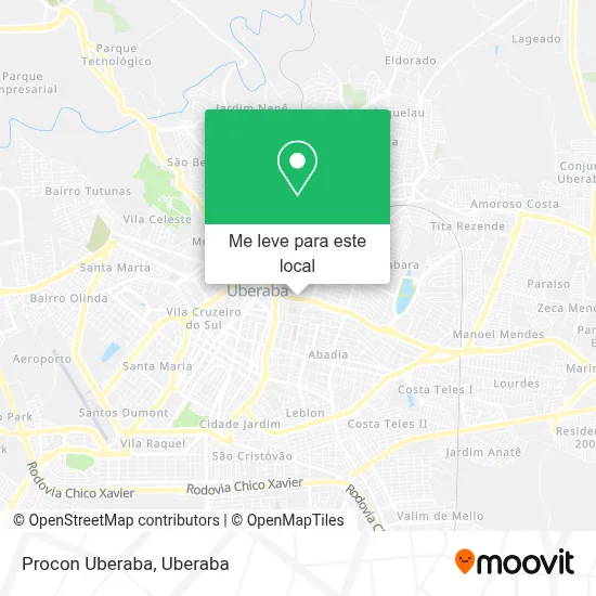 Procon Uberaba mapa