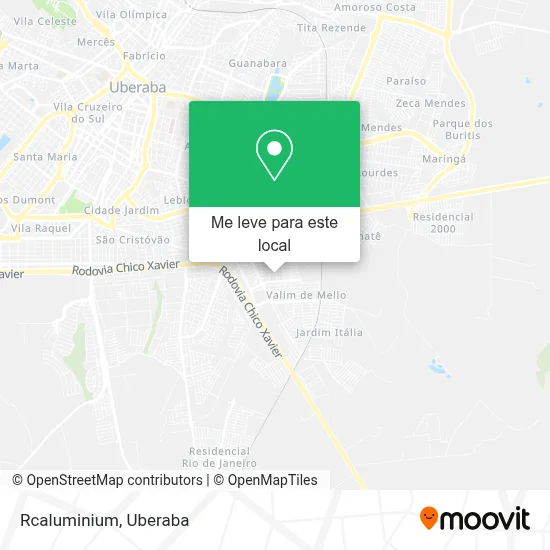 Rcaluminium mapa
