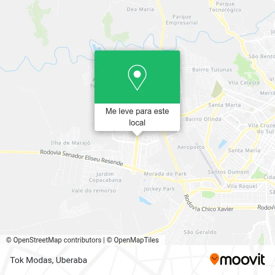 Tok Modas mapa