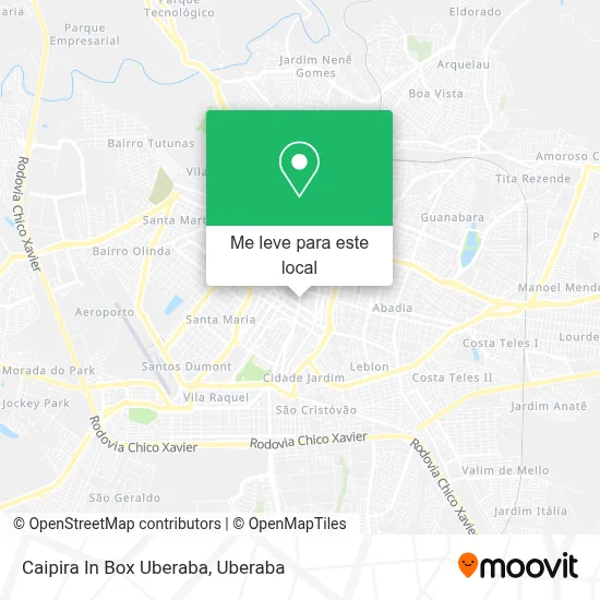 Caipira In Box Uberaba mapa