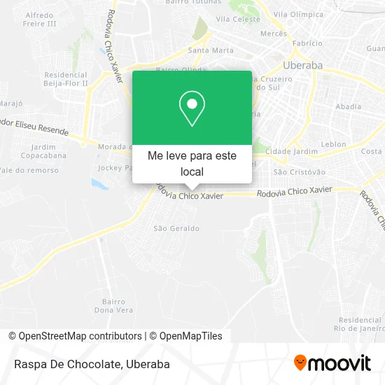 Raspa De Chocolate mapa