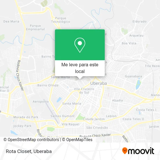 Rota Closet mapa