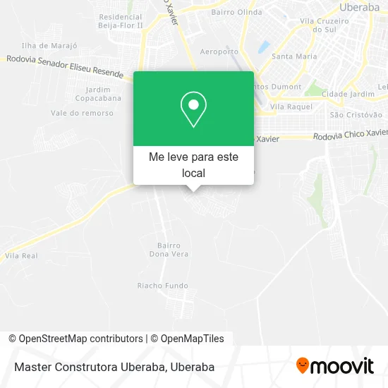 Master Construtora Uberaba mapa