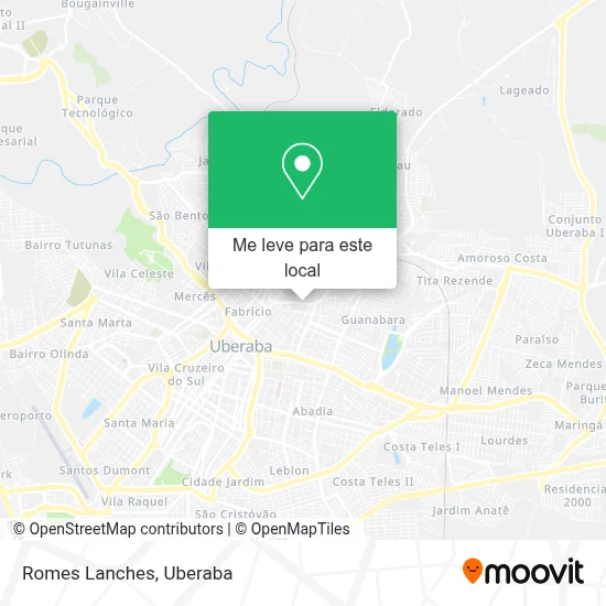 Romes Lanches mapa