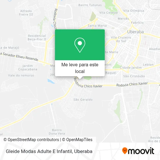 Gleide Modas Adulte E Infantil mapa